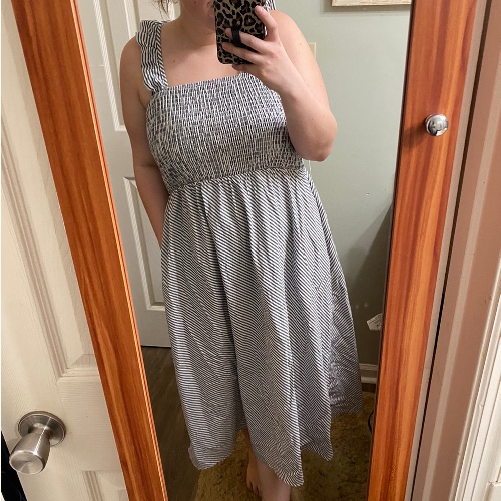 Smocked Midi Dress
